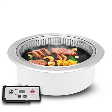 Restaurants 3500W high-power desktop smokeless barbecue and hot pot integrated electric bbq grill