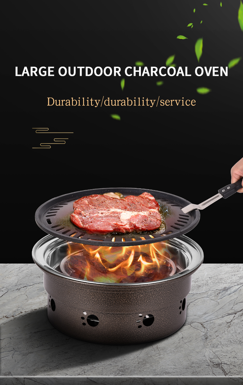 Korean indoor smokeless stainless steel charcoal grill commercial bbq grill