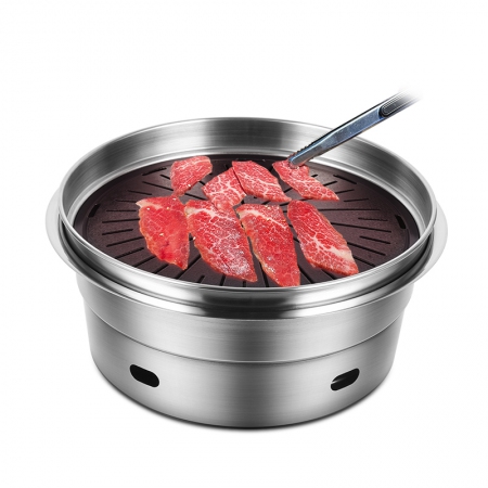 Korean smokeless charcoal commercial tabletop grill Stainless steel barbecue grill