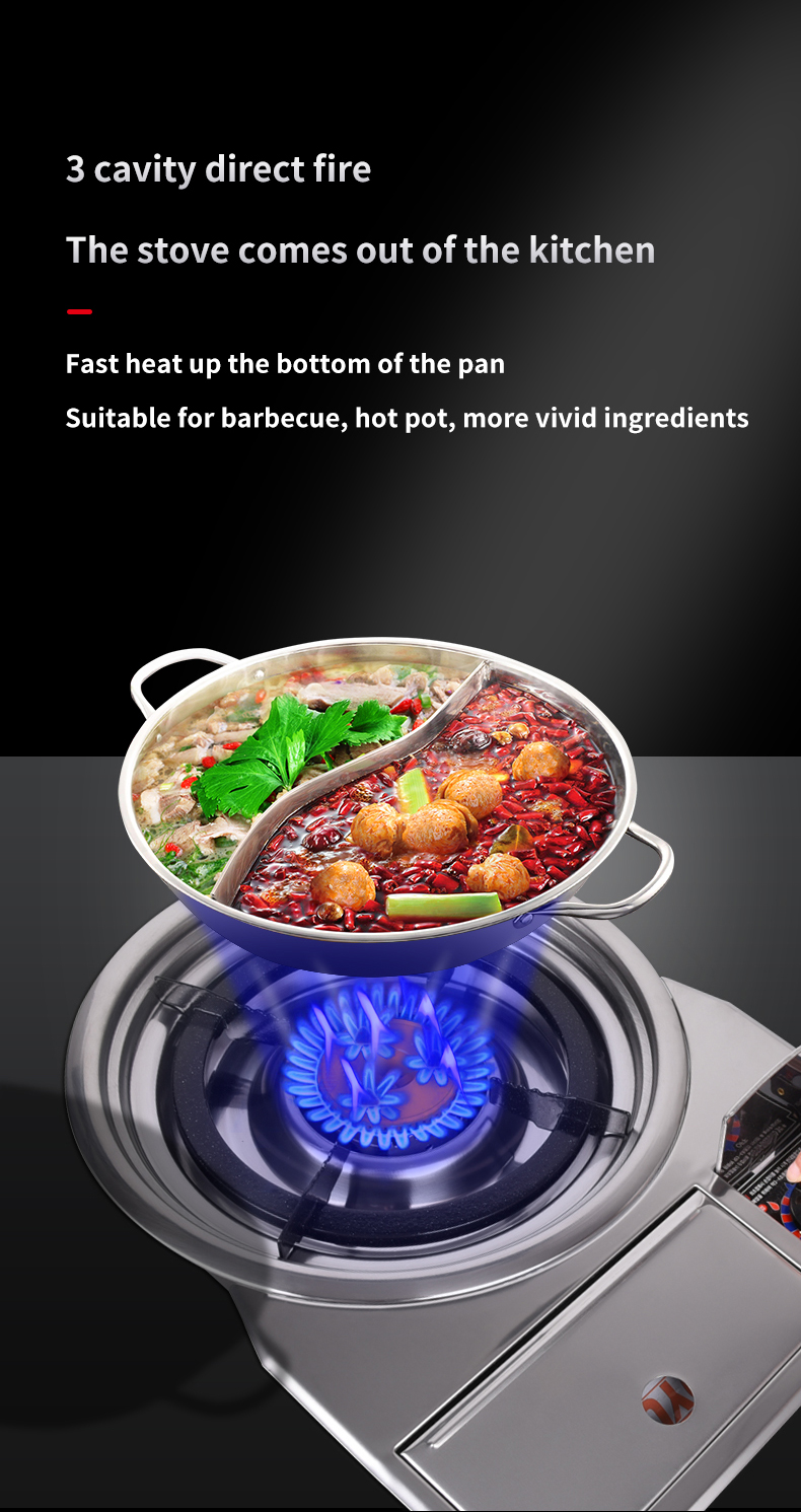 Korean Commercial Desktop Embedded Bbq Gas Grill Smokeless Indoor Outdoor Stainless Steel Barbecue Gas Grill For Restaurant